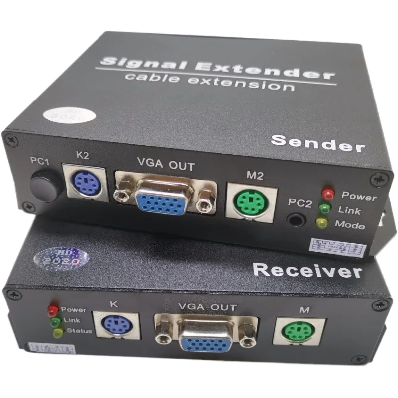 
 KVM-300H CCTV видео передатчик и приемник каскадная длинная диапазон 300 м 1080P RJ45 Cat5 UTP VGA KVM экстендер с петлей  