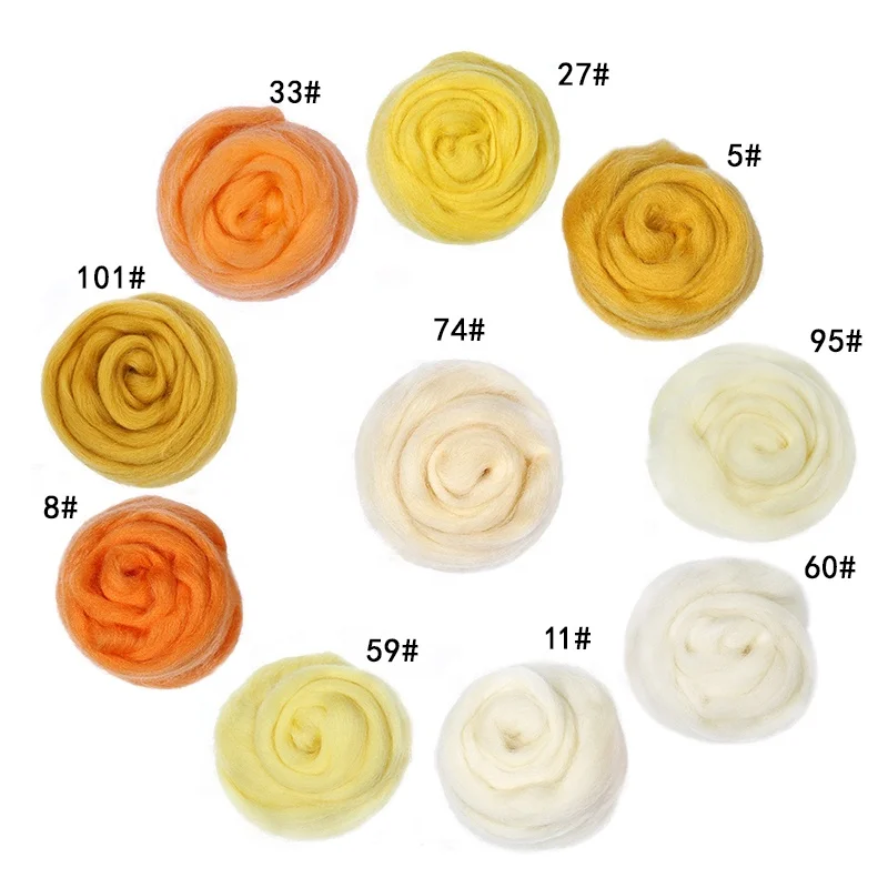 
 50 г/пакет высококачественное постепенное изменение желтого валяния, шерстяная игла для валяния, Рукоделие, сделай сам, спиннинг, волокно, рукоделие, шитье  