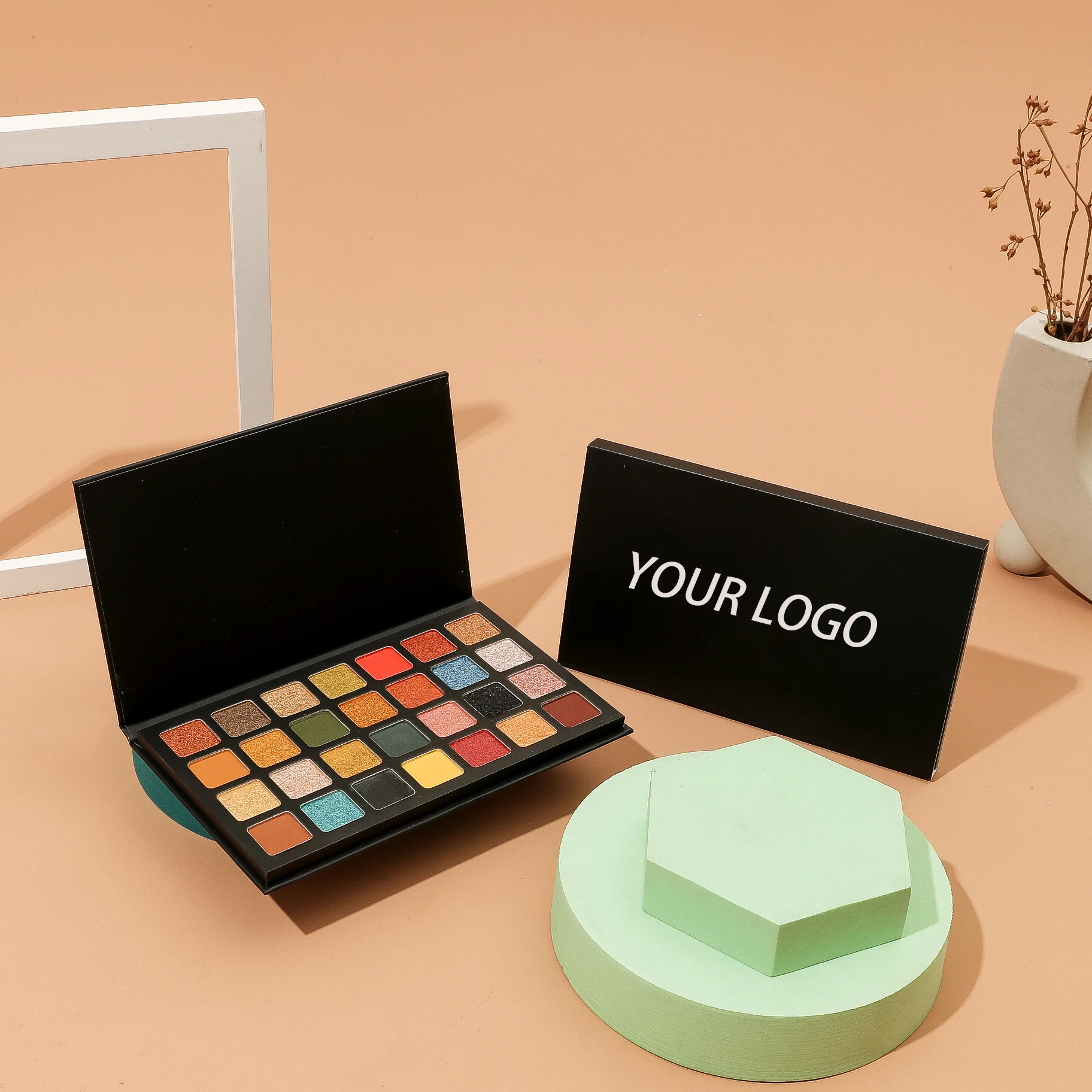 hot sale no logo luxury color eyeshadow palette in low price 28 color eyeshadow