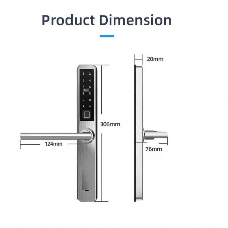 2021Popular Cylinder Electronic Handle Wifi Smart Lock With Great Price