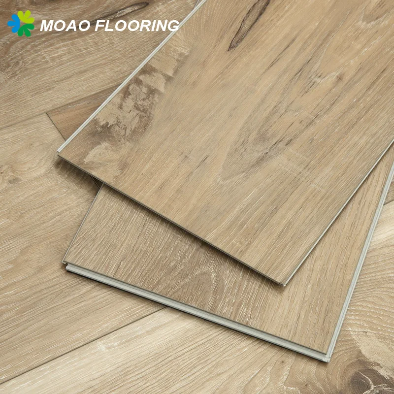 High Gloss Waterproof Grey Wood Plank Diy Floating Uniclic Click / Glue Down / Dry Back / Self Adhesive Vinyl Flooring