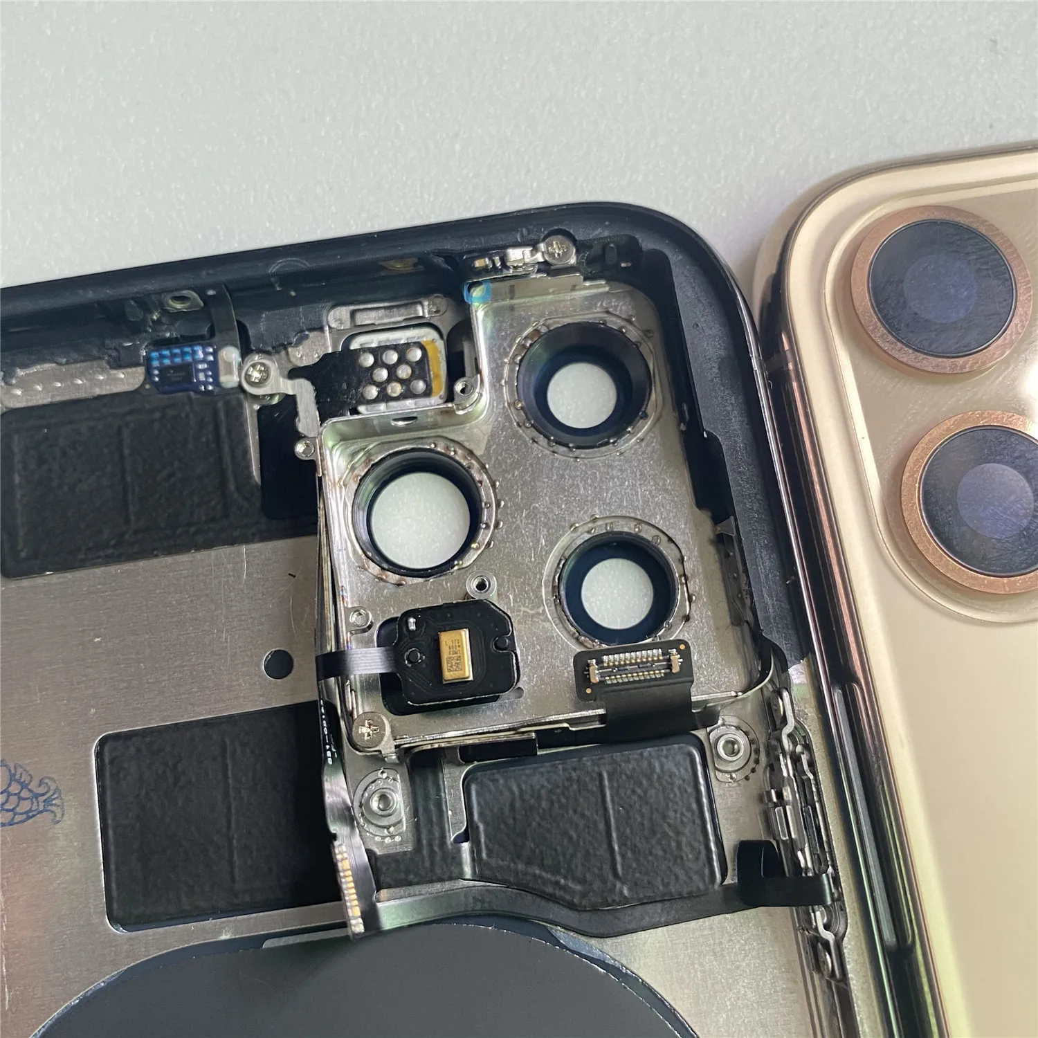 Задняя крышка для мобильного телефона корпус Iphone 11 pro max полноразмерная средняя рамка с логотипом наборы гибких деталей замена