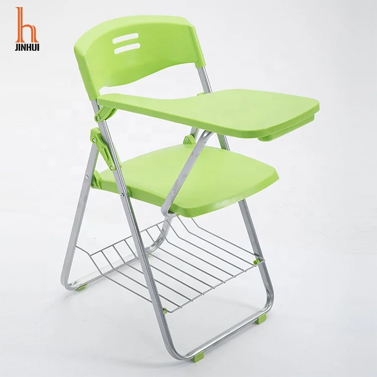
Hot sell modern school furniture conference student chair with writing tablet classroom chair with writing pad 