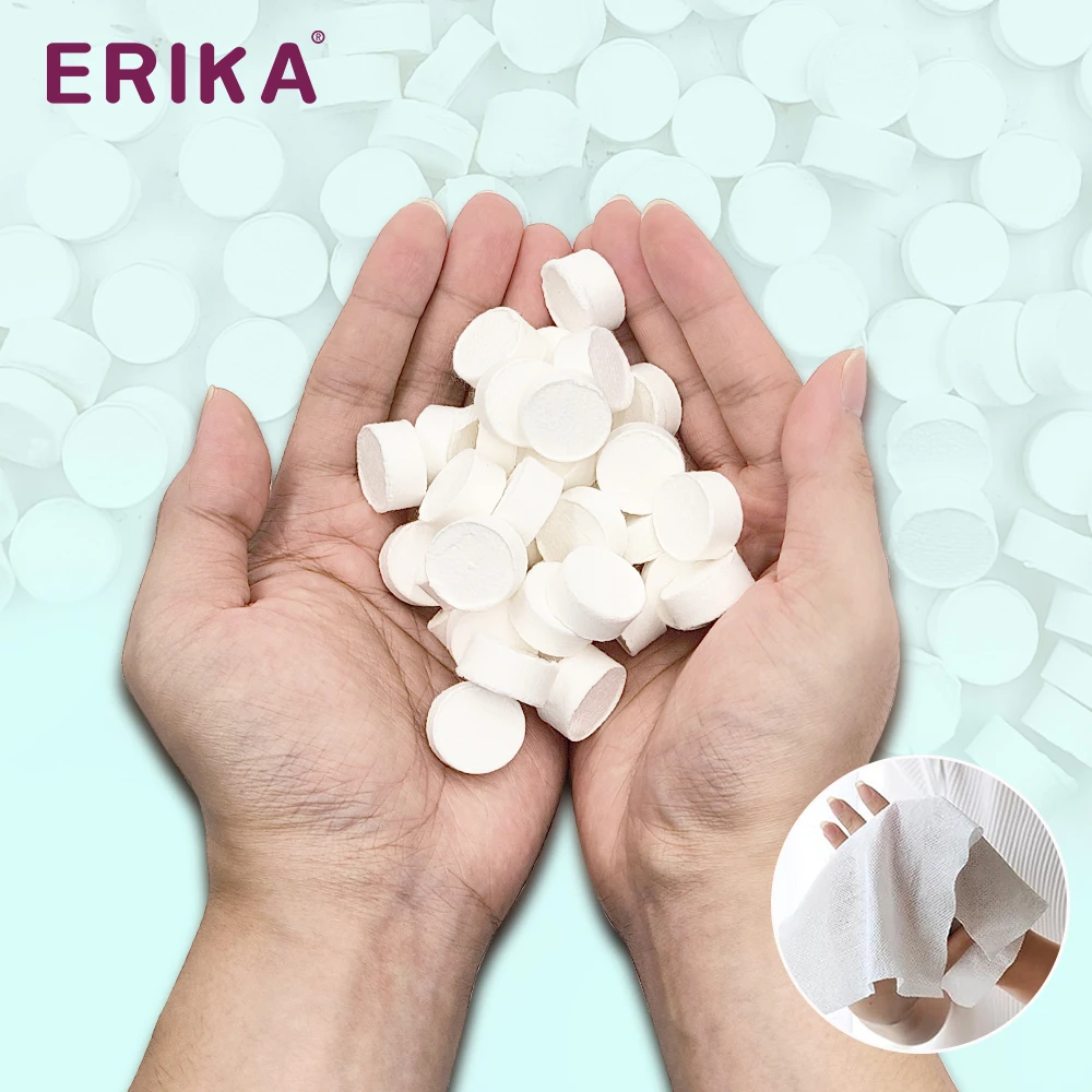 Wholesale Bulk Packaging Travel Portable Disposable Compression Cotton Face Facial Towel Tablets Magic Towels Compressed Tablet