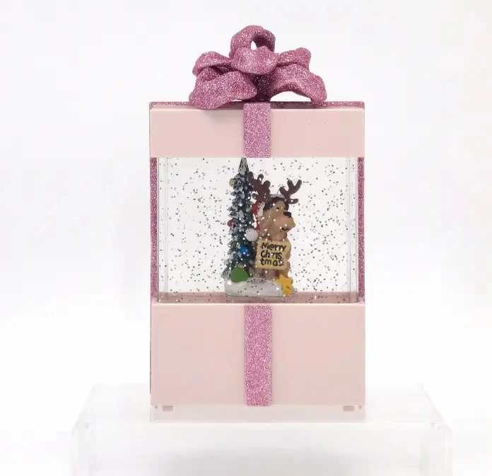 Christmas Snow Globe Musical Singing Usb Powered And Battery Operated Lighted Christmas Water Glittering Snowing Globe