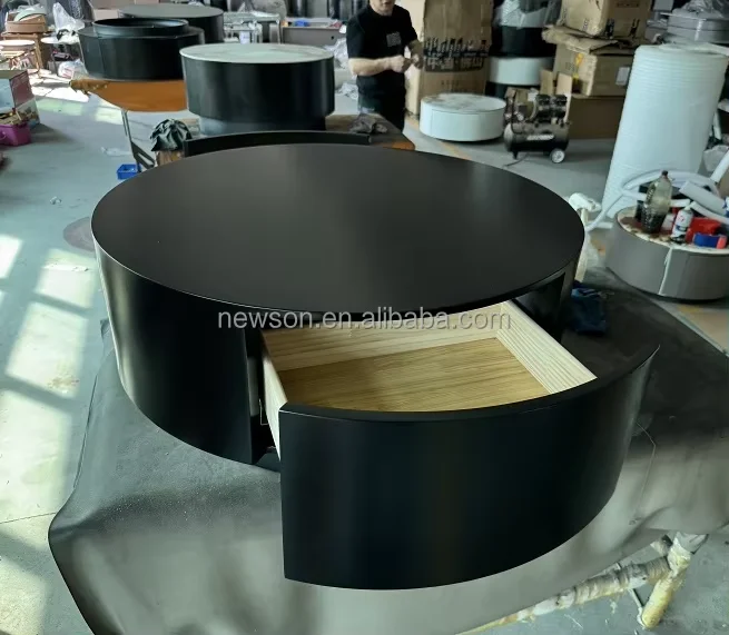 Журнальный столик из фанеры в современном стиле на заказ с боковым столиком для гостиной