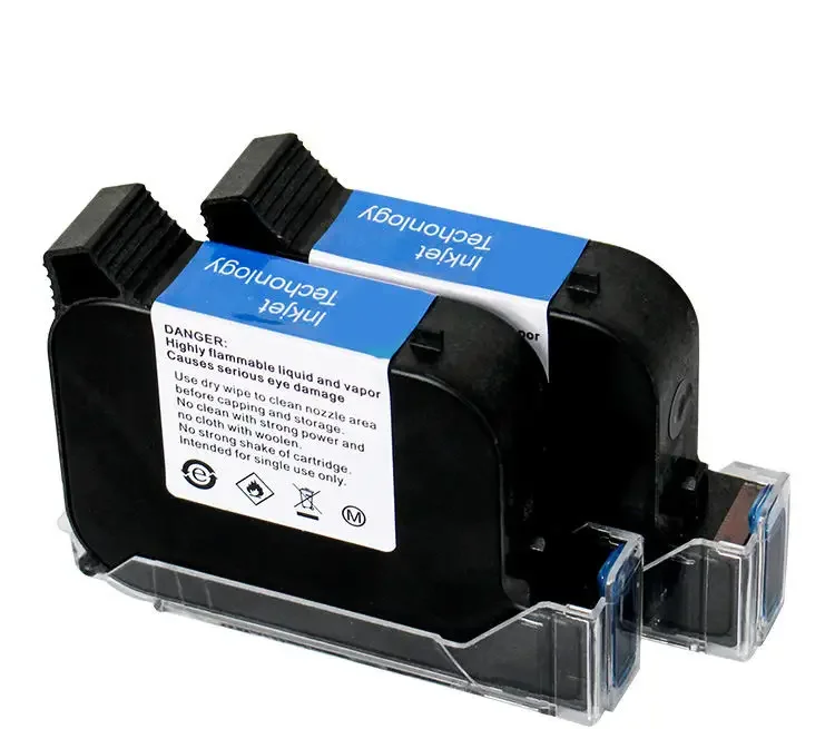 cartridge manufacturer Tij 2.5 plastic industrial thermal inkjet printer ink cartridges Solvent cartridge 12.7mm
