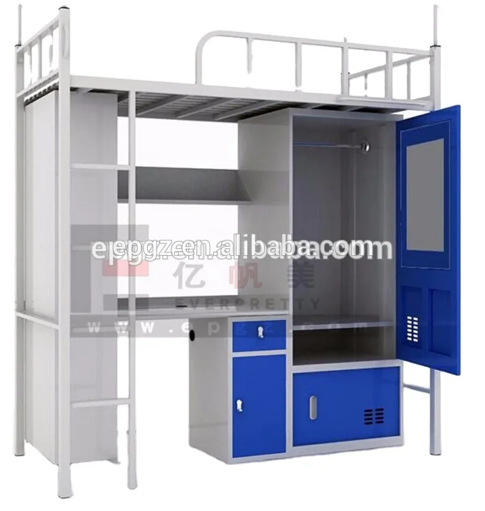 
Hig-Quality School Dormitory Furniture Metal Bunk Bed for Kid 