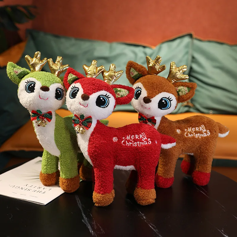 Best Christmas decoration gift Stuffed toy Elk animal soft Deer plush reindeer deer toy stuffed animal