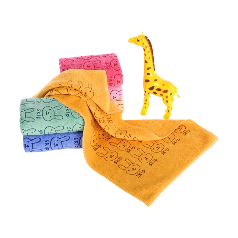 Hot kids european hand glove wash towel custom print terry towelling fabric in low price