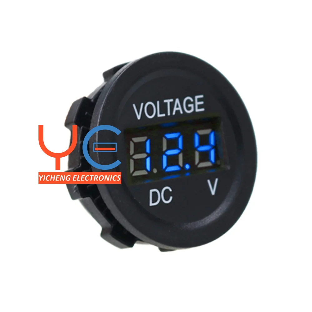 Цифровой автомобильный Вольтметр постоянного тока 12 В