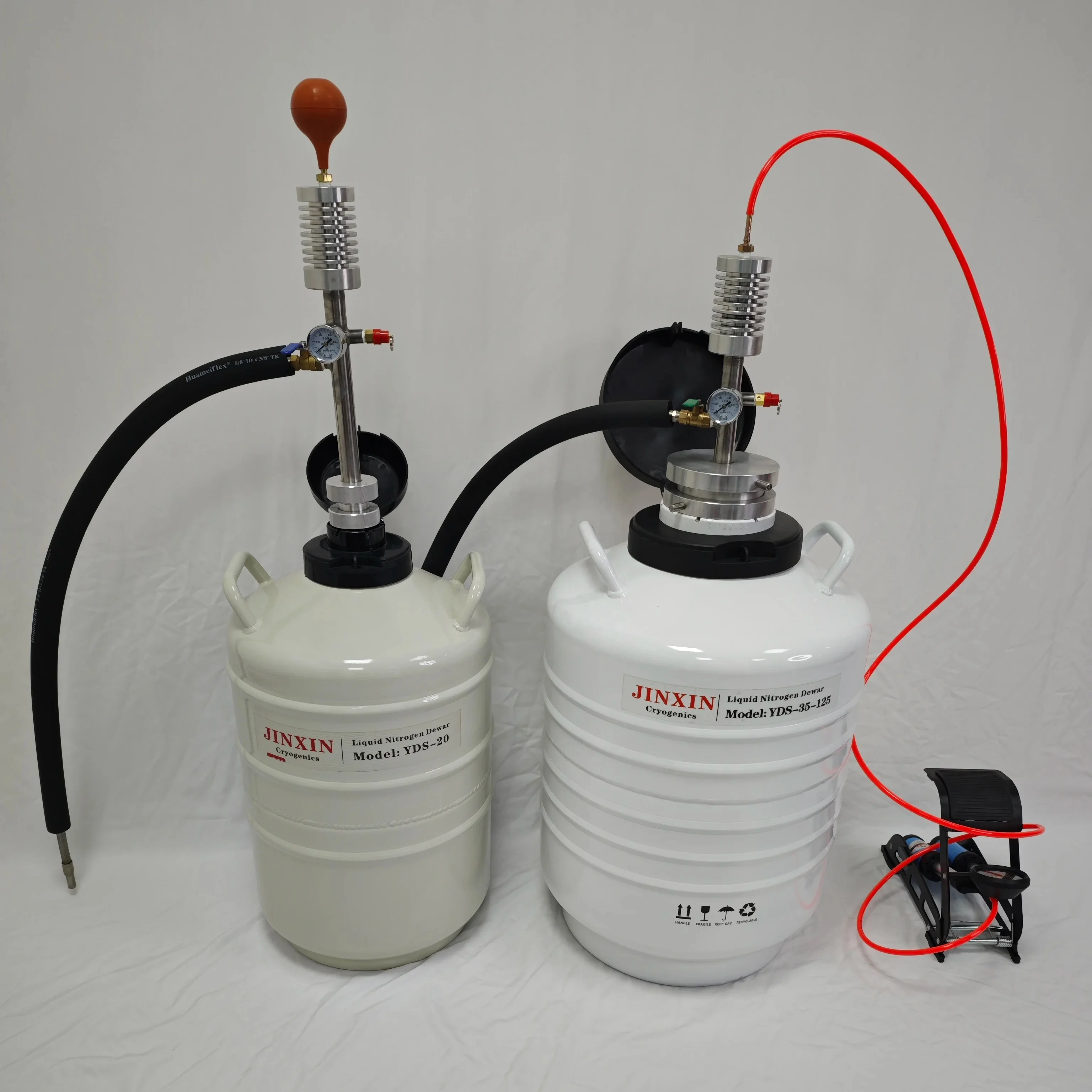 Cryogenic transfer pump LIN hose liquid nitrogen withdraw device