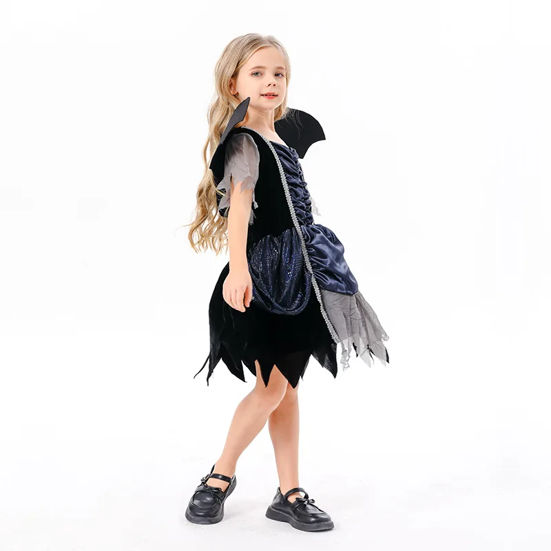 2024 для Хэллоуина косплея сценический спектакль карнавал на заказ детские костюмы вампира ведьмы