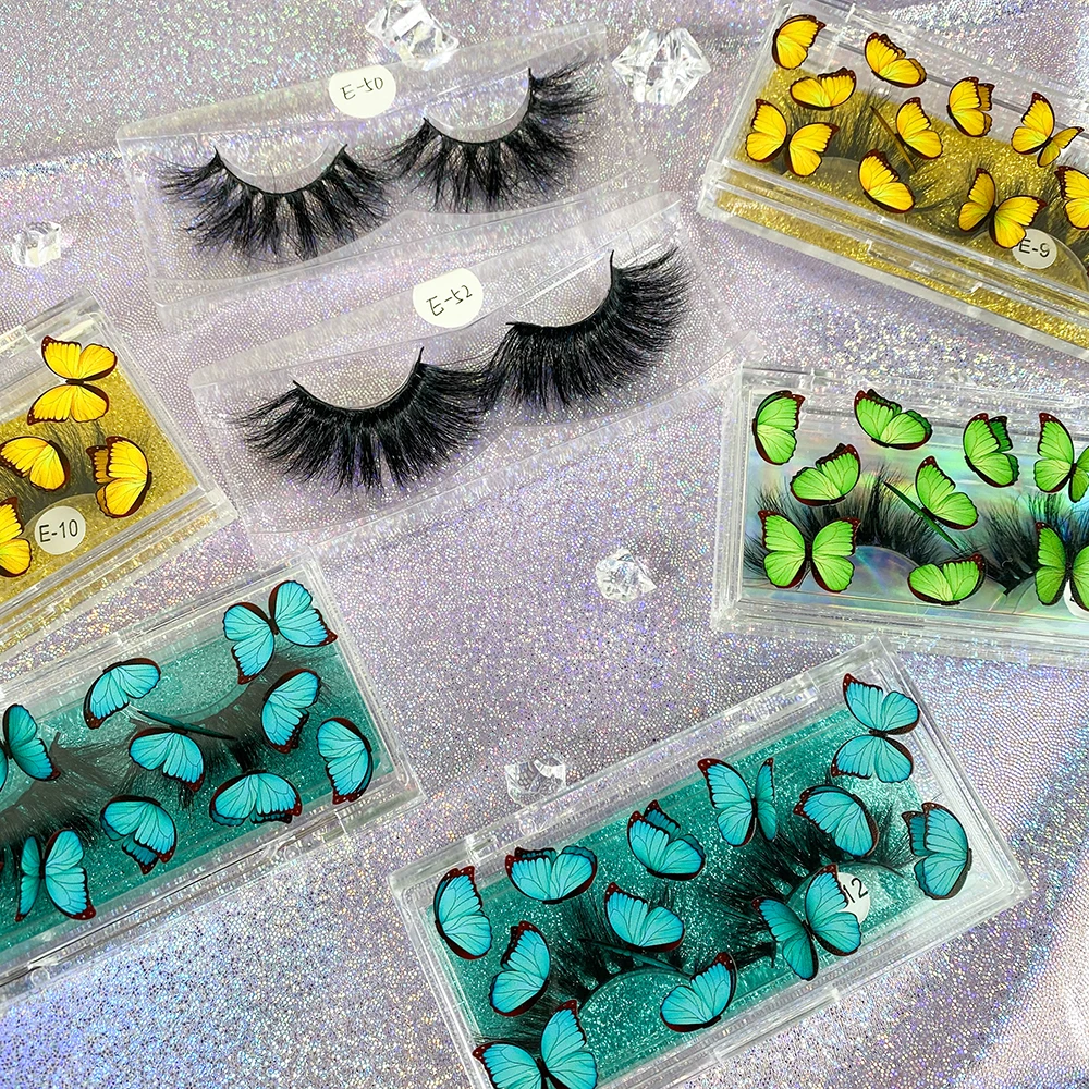 
 Акриловые чехлы для ресниц в виде бабочек  