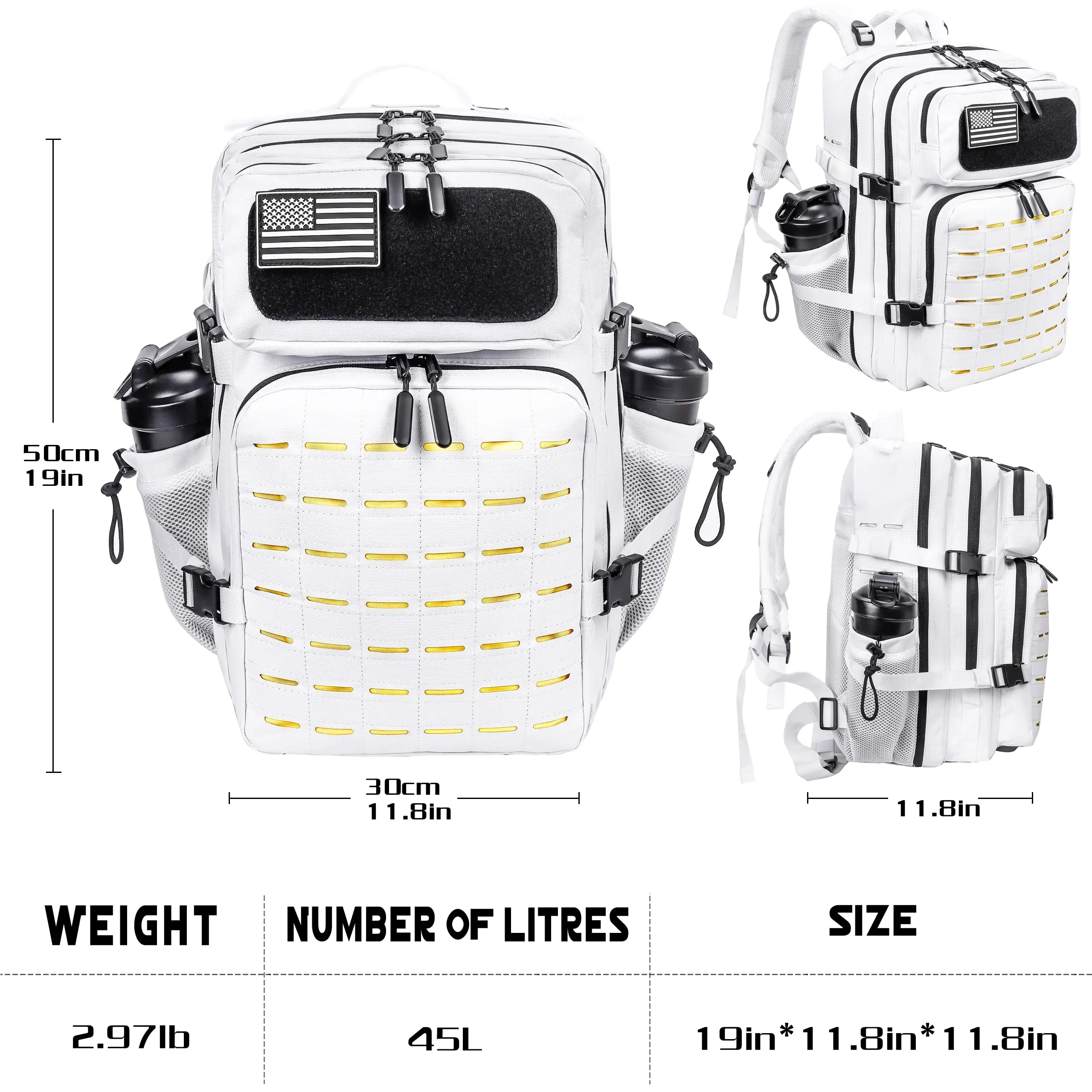 Tactical Molle Laser-Cut Backpack Outdoor Travel Camping Adventure Mochila Tactico 3 Day Assault Backpack