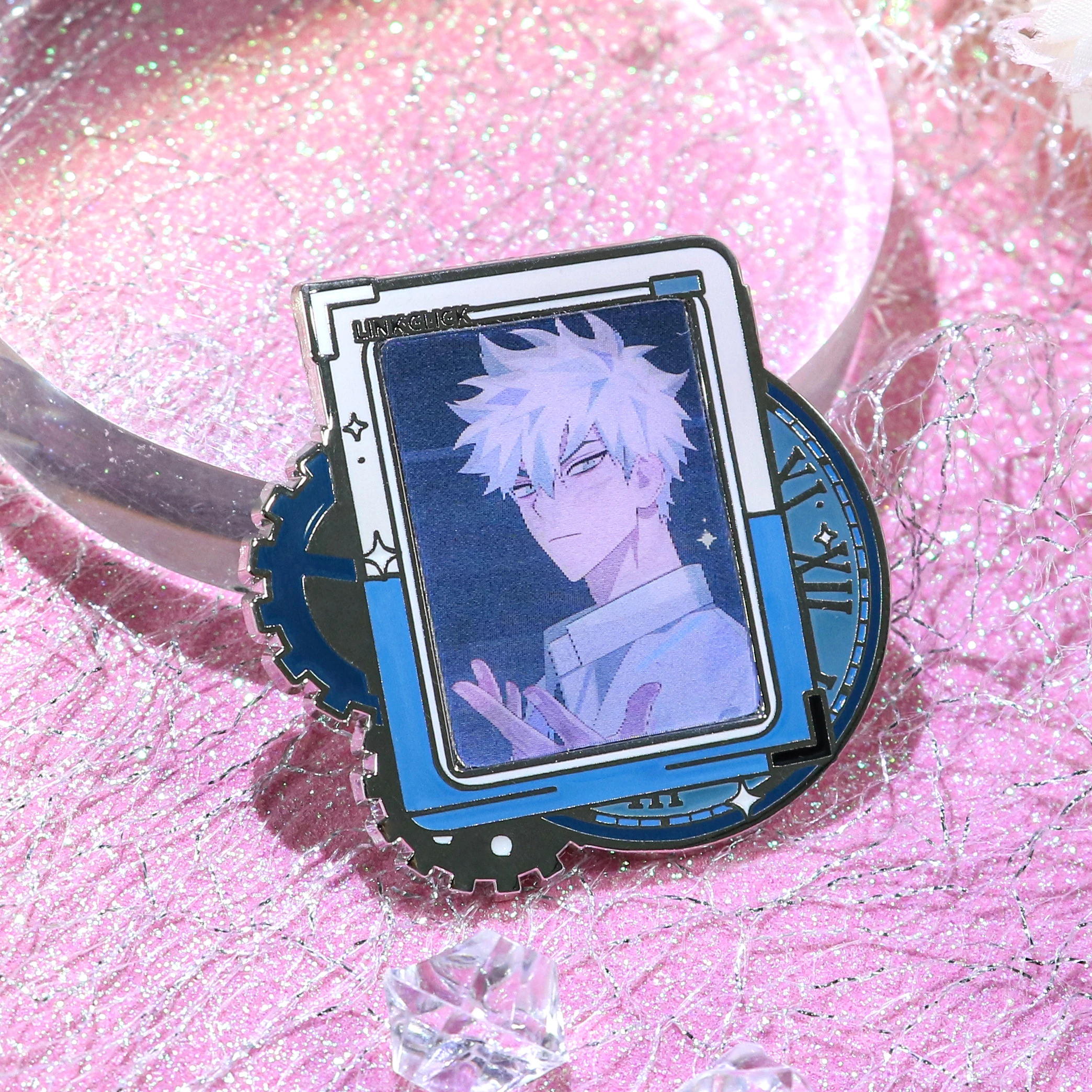 Kunshan Krell Raster badge metal pin Wholesale customization pin badge hard Badges that can be changed lenticular enamel pin