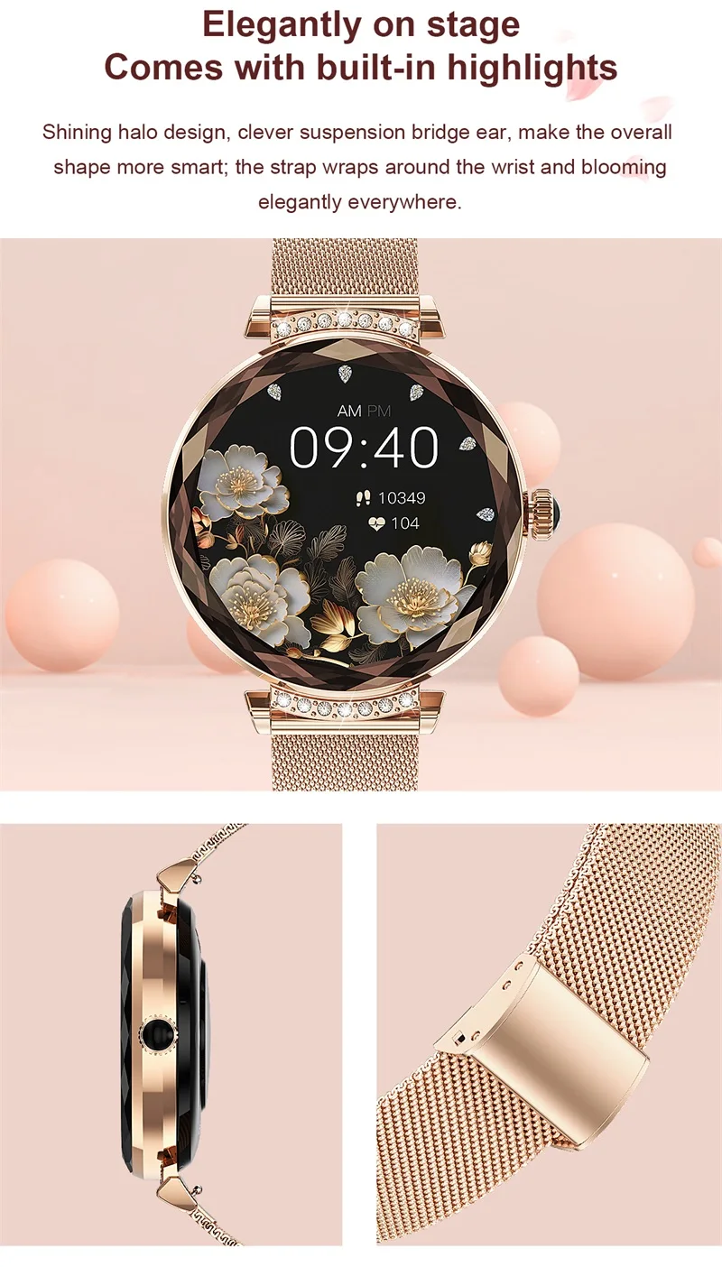 Small AMOLED Display Women Relojes Smart Watch NX7 PRO with BT Calling Round Screen Heart Rate Monitor Sport Ladies Smartwatch (4).jpg