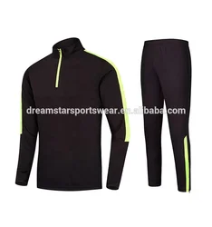 Promotion Best 2022 Blank Orange Half-zipper Soccer Training Jacket Set For High Quality Soccer Tracksuit