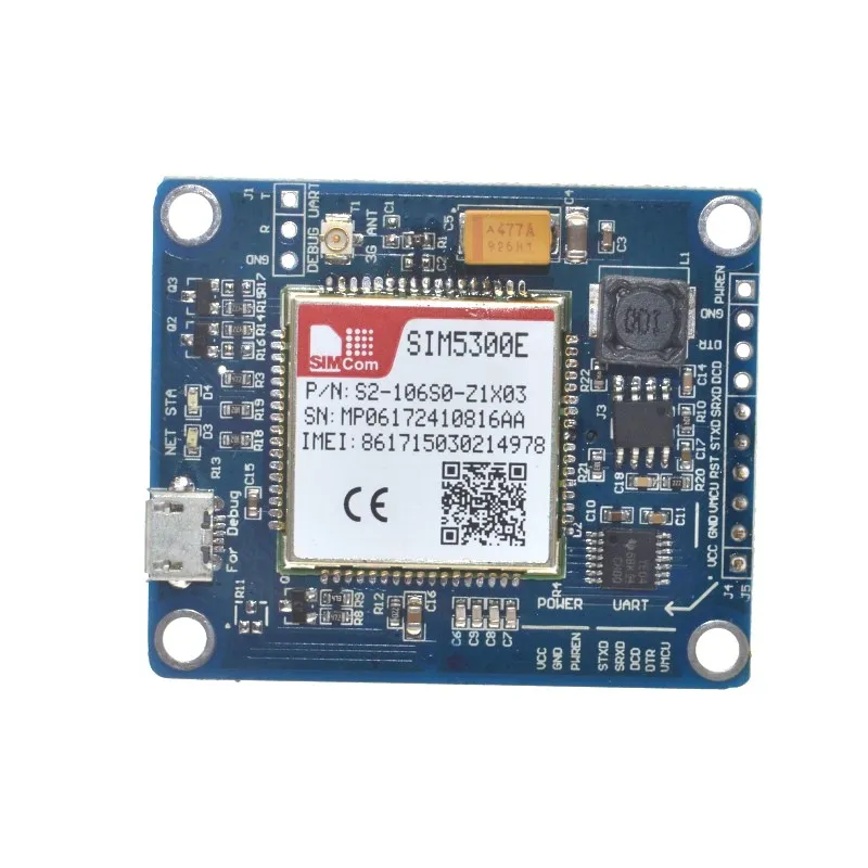 SIM5300E 3G module Development Board Quad-band GSM GPRS GPS SMS with PCB Antenna