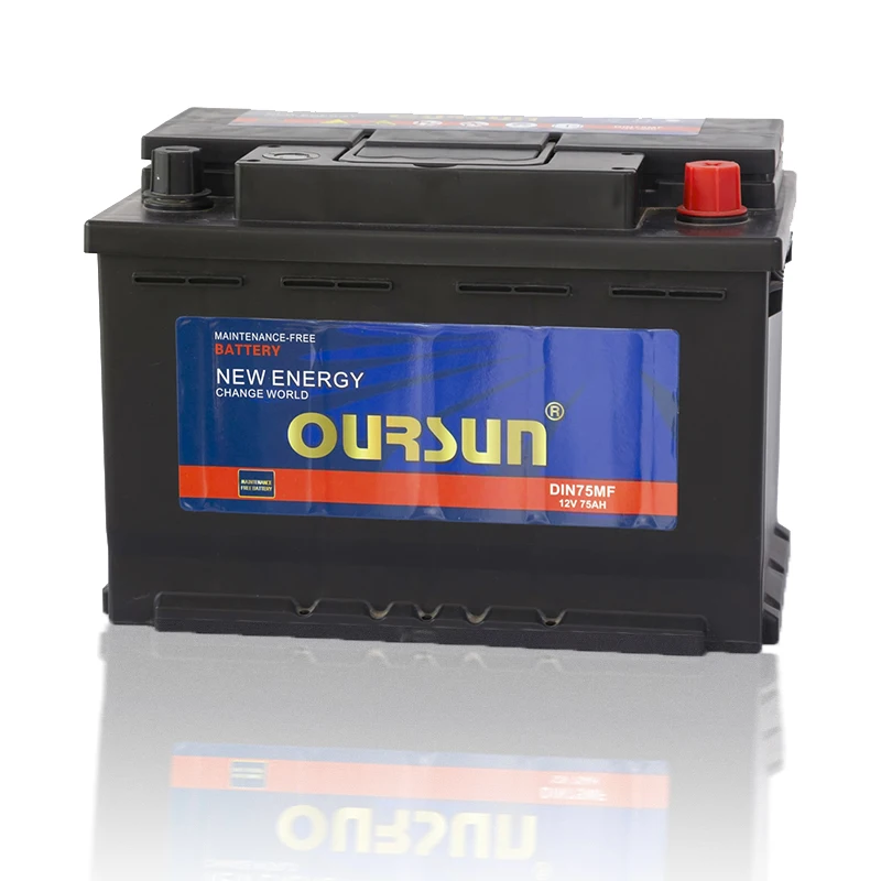 12 В DIN75 автомобильный аккумулятор 75AH свинцово-кислотный аккумулятор заводская цена