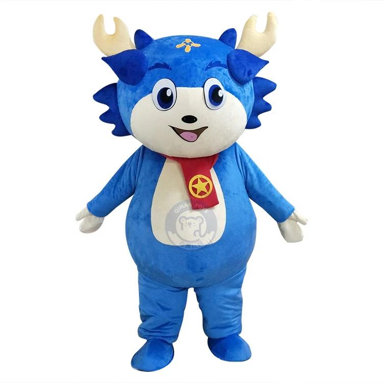 Qiman Custom Adult Size Little Dragon Man Plush Animal Cartoon Mascot Costume For Sale