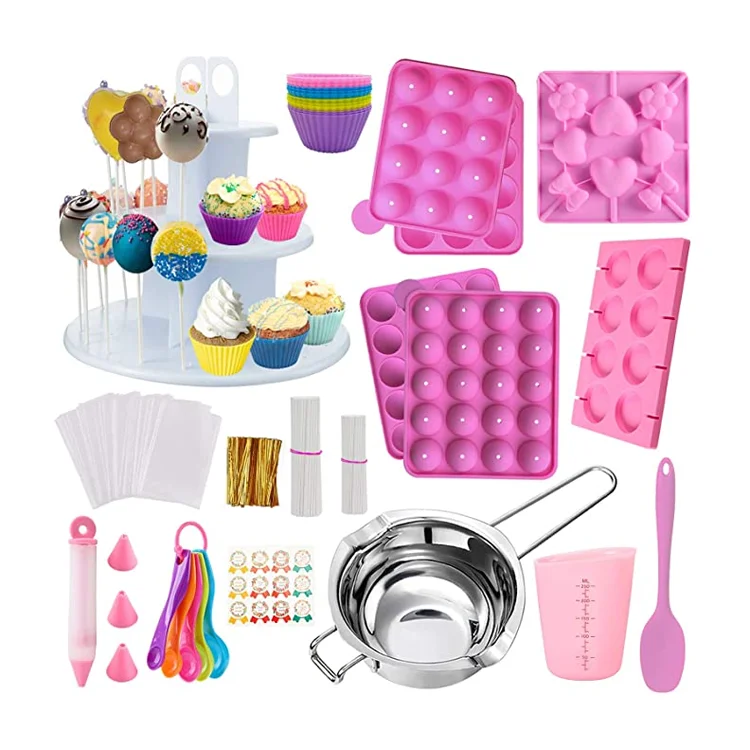 Wholesale price cake cup 3 tier cake stand cake tools decorating pen silicone lollipop mold set