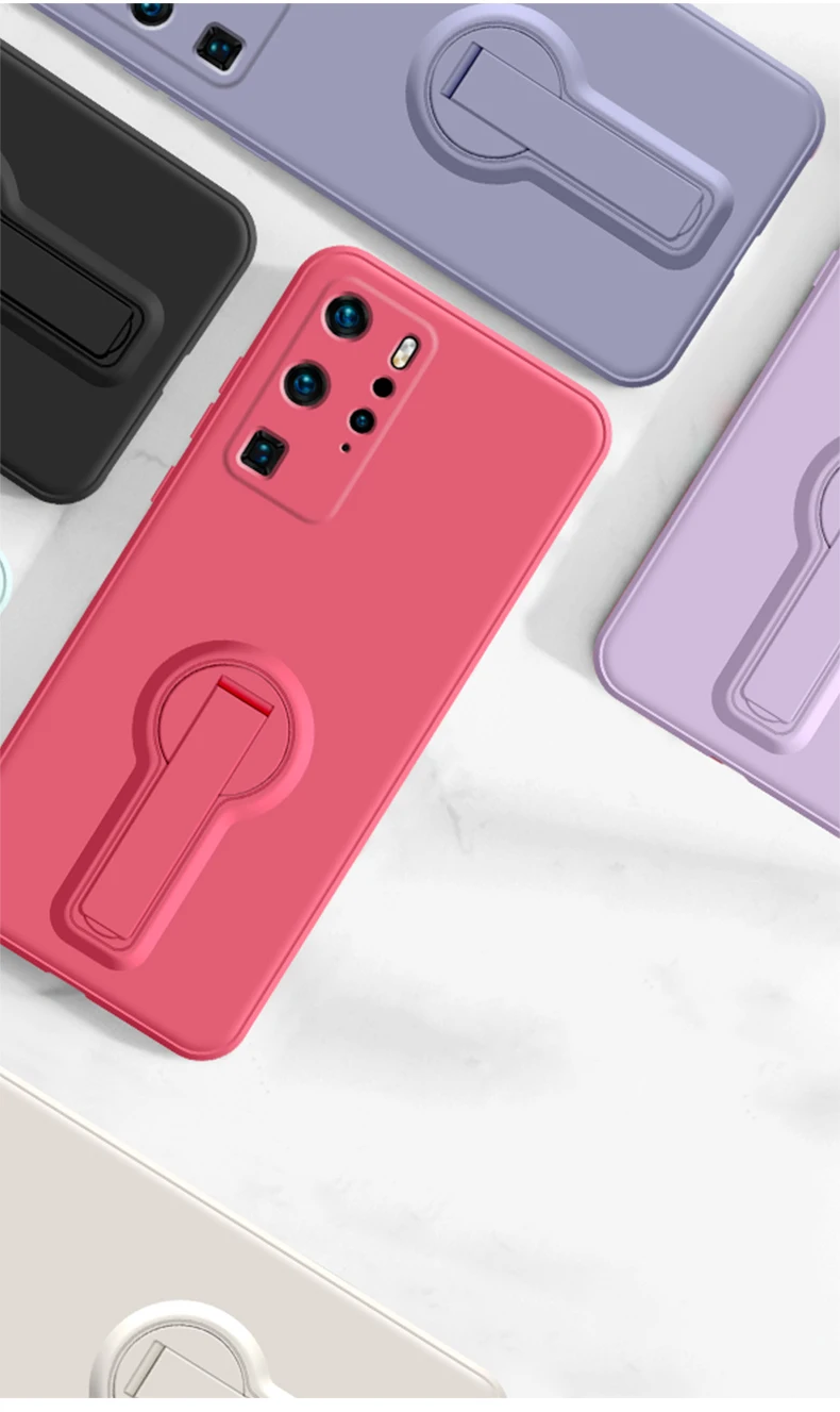 2021 new color candy phone case with stents for huawei p40 lite