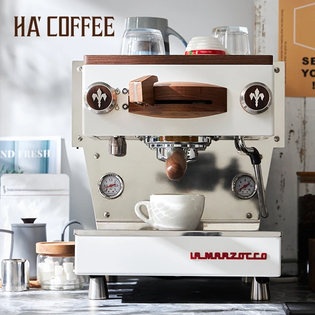 Hot La Marzocco Linea Mini Espresso Machine Tool Walnut And Stainless Steel Coffee Portafilter Set