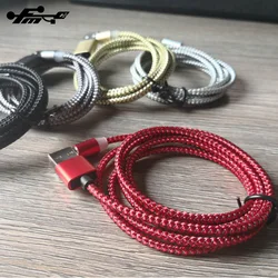 2019 Wholesale 3 In 1 USB Cable Charger 2.4A Magnetic Nylon Braided USB Charging Cable For iPhone For Android