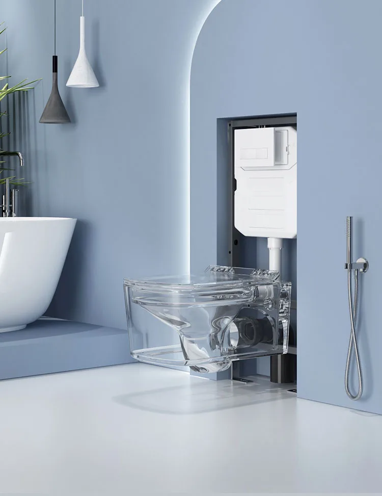 Original Wall-Mounted Japanese WC Modern Design Rimless Ceramic Toilet with Hanging Bowl Cheap Drainer for Commercial Bathroom