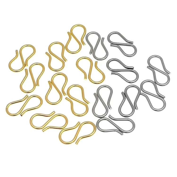 Diy Findings Connectors Jewelry findings lock 8 shape S hooks bracelets Stainless Steel clasp for necklace