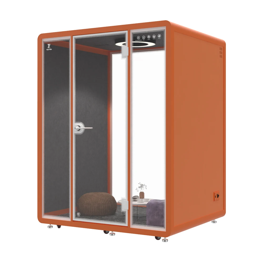 Clip-on commercial soundproof booth acoustic office meeting pod soundproof mini office workshop booth with air filter