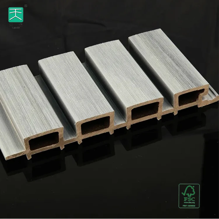 TianGe Wooden Plastic Composite Outside 219*26Mm Co-Extrued 3D Wpc Embossed Outdoor Wall Cladding Panel