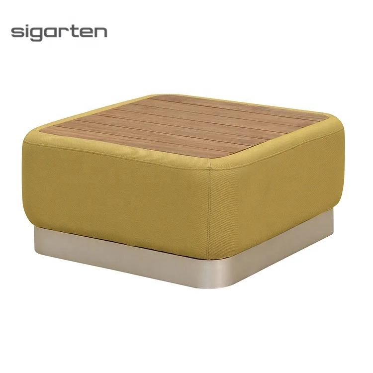 Outdoor Garden Furniture Patio Olefin Fabric Corner Sofa With Gas Fire Pit