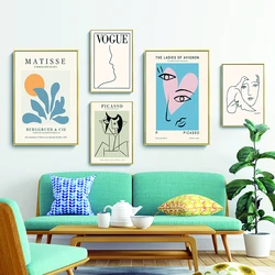 Modern City Retro White Nordic Abstract Image Line Art 3/5 Panel Wall Hanging Canvas Painting Wholesale