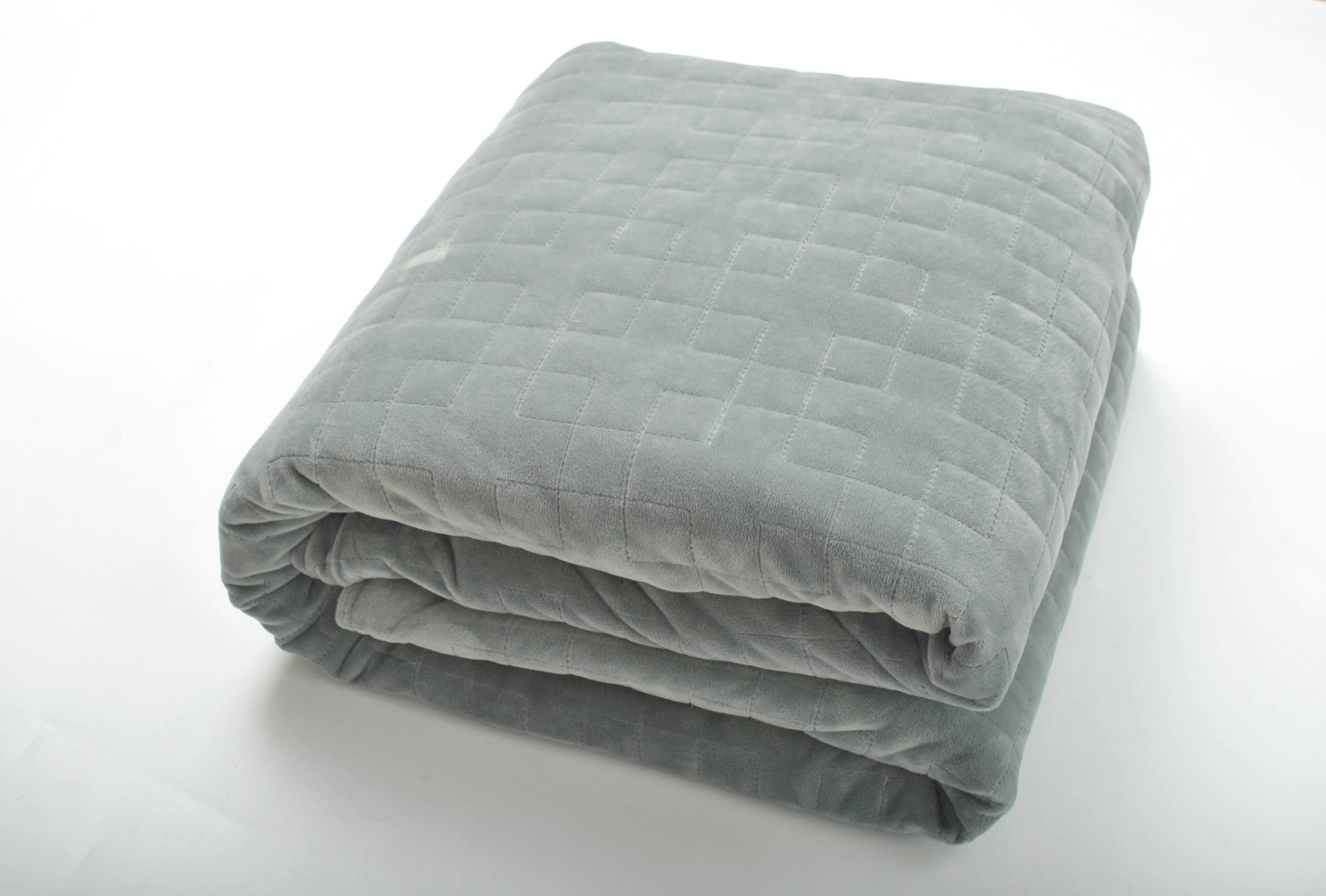 Hot Style King Size Grey Color Weighted Blanket for Adults Bedroom with Glass Granules