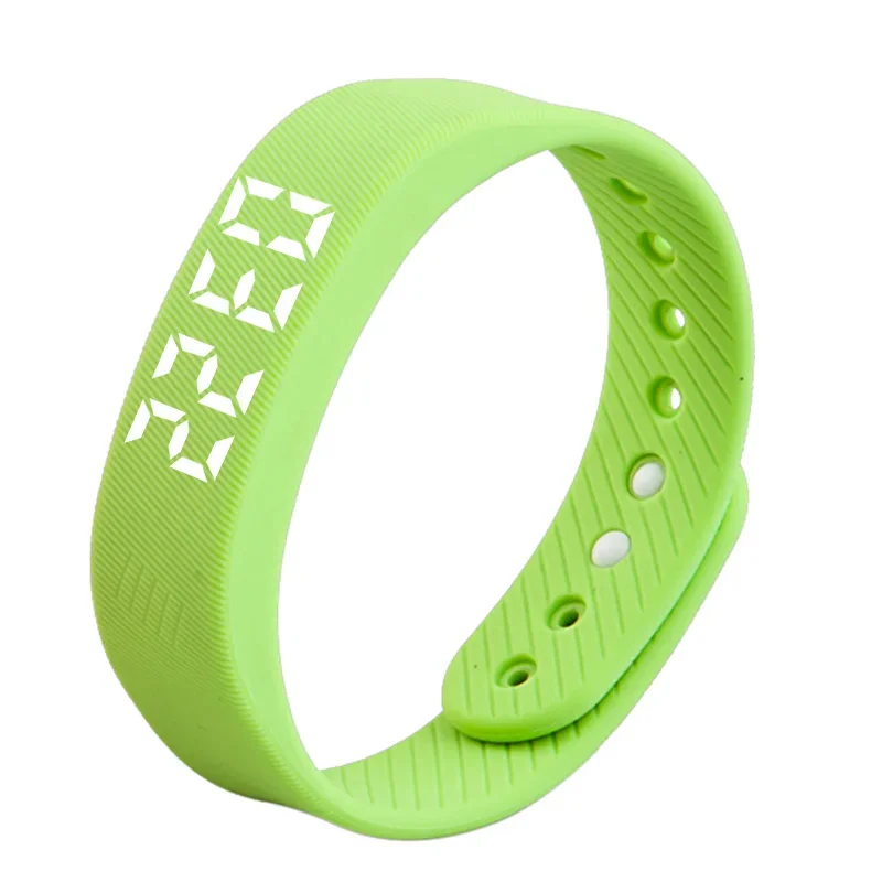 New 3D Pedometer Silicone Smart Bracelet Sleep Monitoring LED Watch Smart Bracelet Leisure Sports Fitness Tracker Color Watch