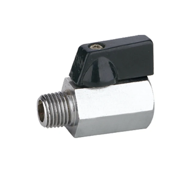 1/4 3/8 Inch PN20 Chrome Plated Brass Mini Ball valve