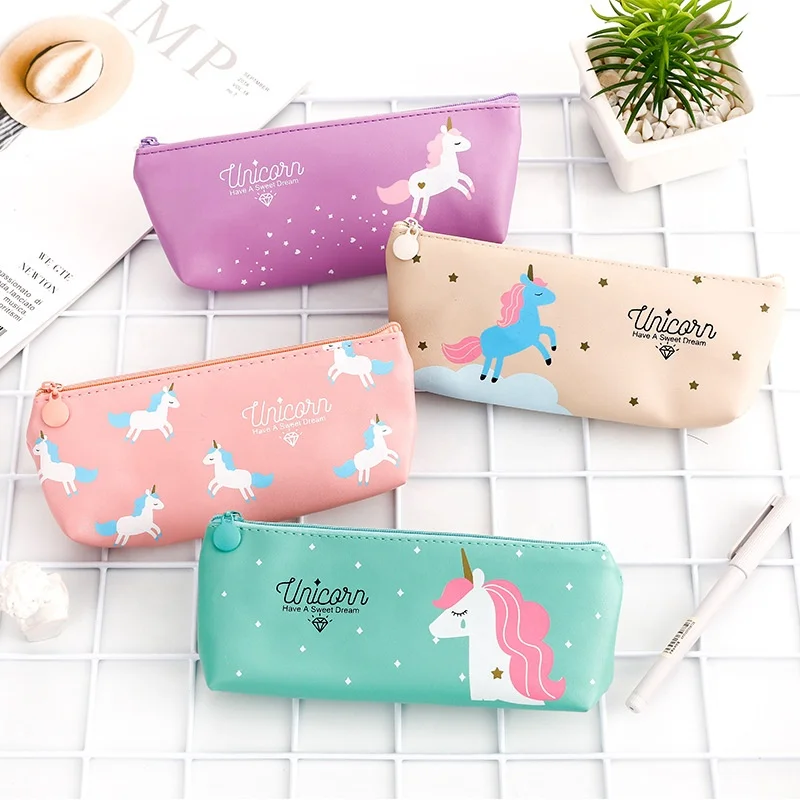 Wholesale unicorn pen case custom stationery pencil case