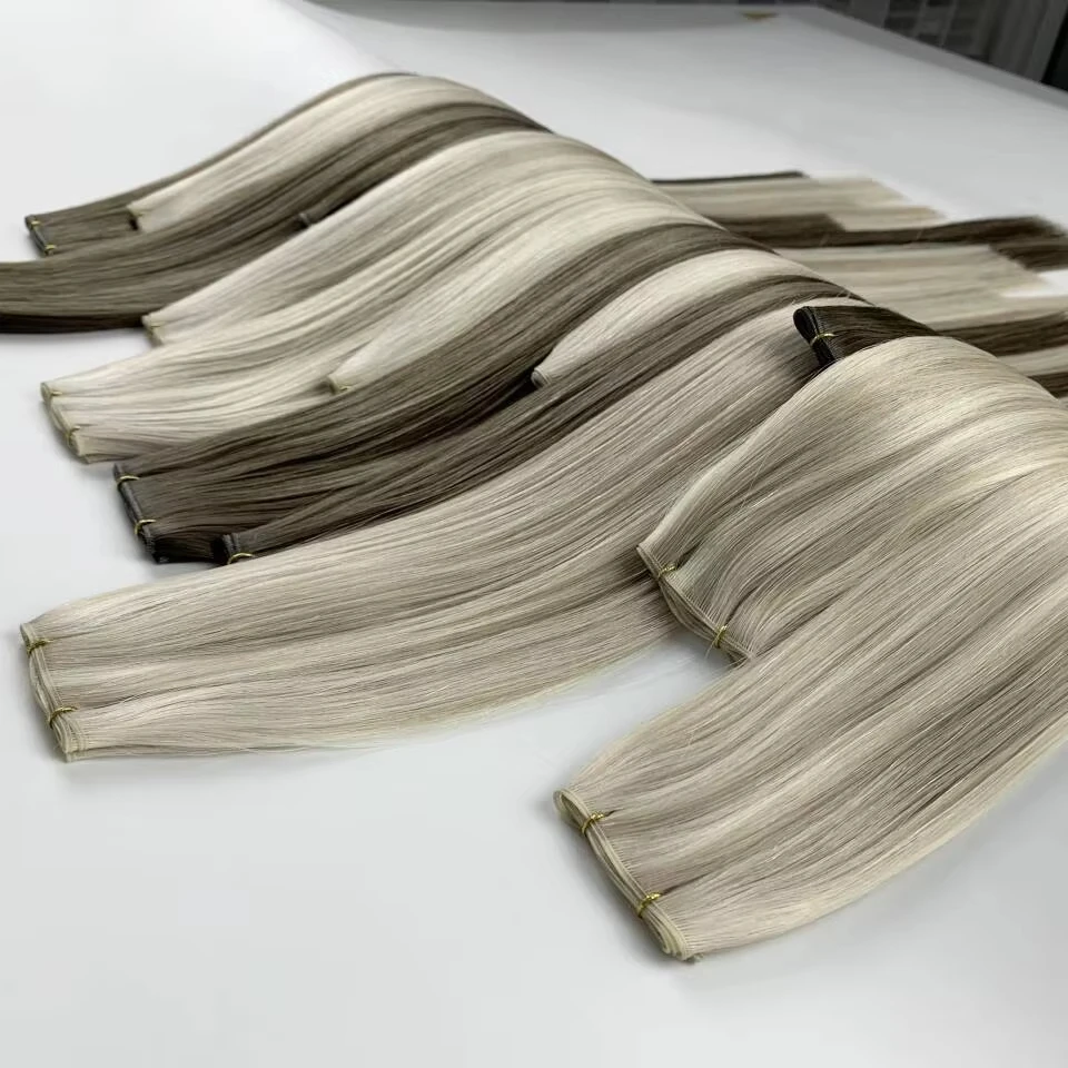 Invisible Genius High Quality Russian  Hair Extensions Virgin Double Drawn Weft Dyed Straight Wave Style Human Hair