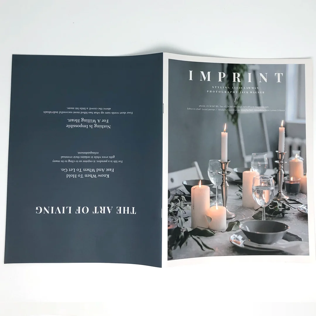 High Quality Fancy Oem Softcover Magazine Booklet Service Custom Book Printing