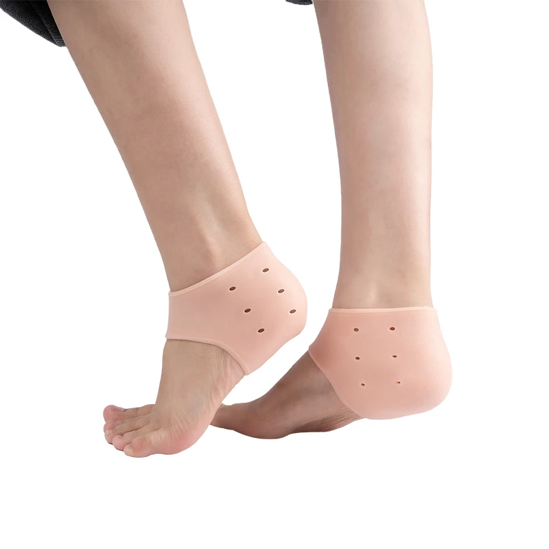 Silicone Gel Heel Sock for Dry Cracked Skin Foot Care with Anti Slip Cushion Pad Silicone Heal Protector