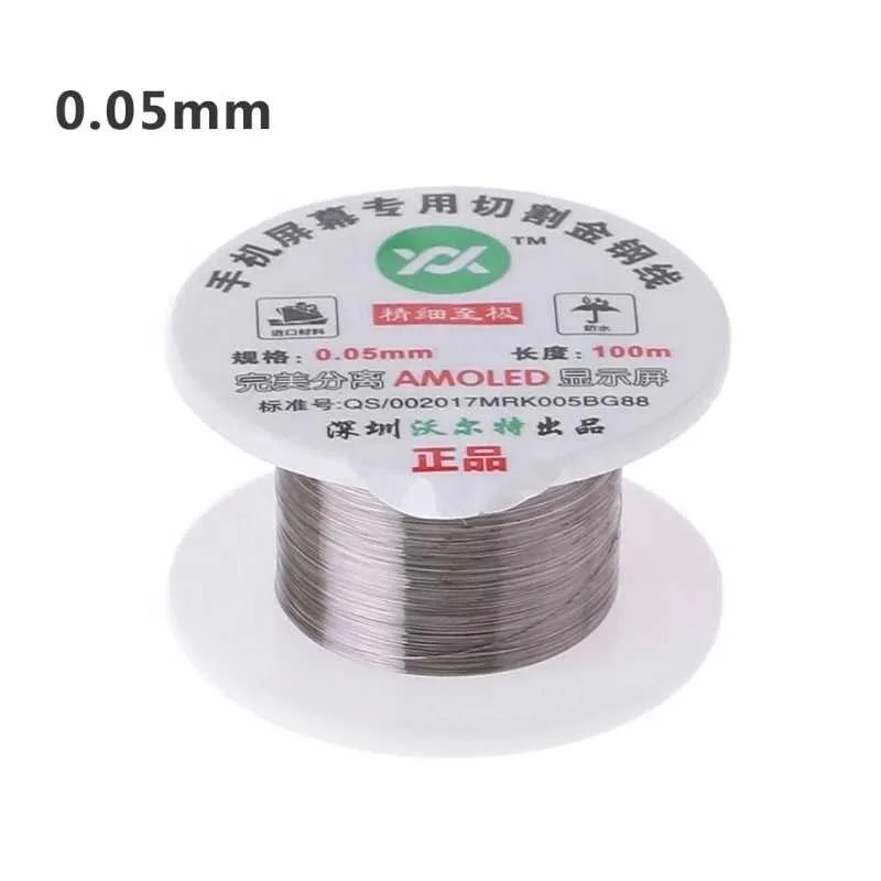 Separator Repair 100m Alloy Gold Molybdenum Wire Cutting Line LCD Display Screen