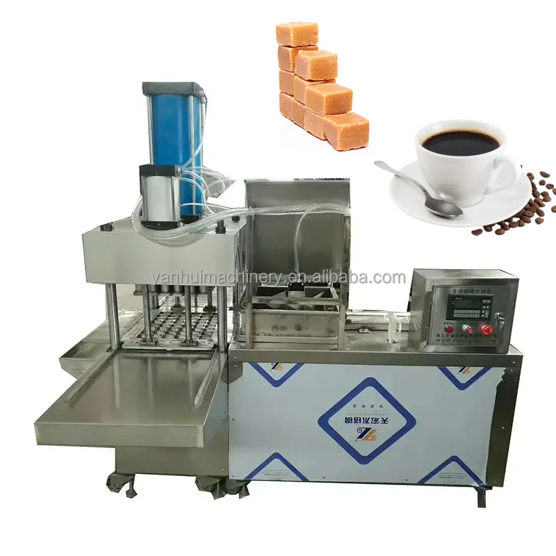 Full Automatic Commercial Rough Cut Hard Cubic Icing Sugar Granule Cubes Production Line Coffee Sugar Cube Making Machine