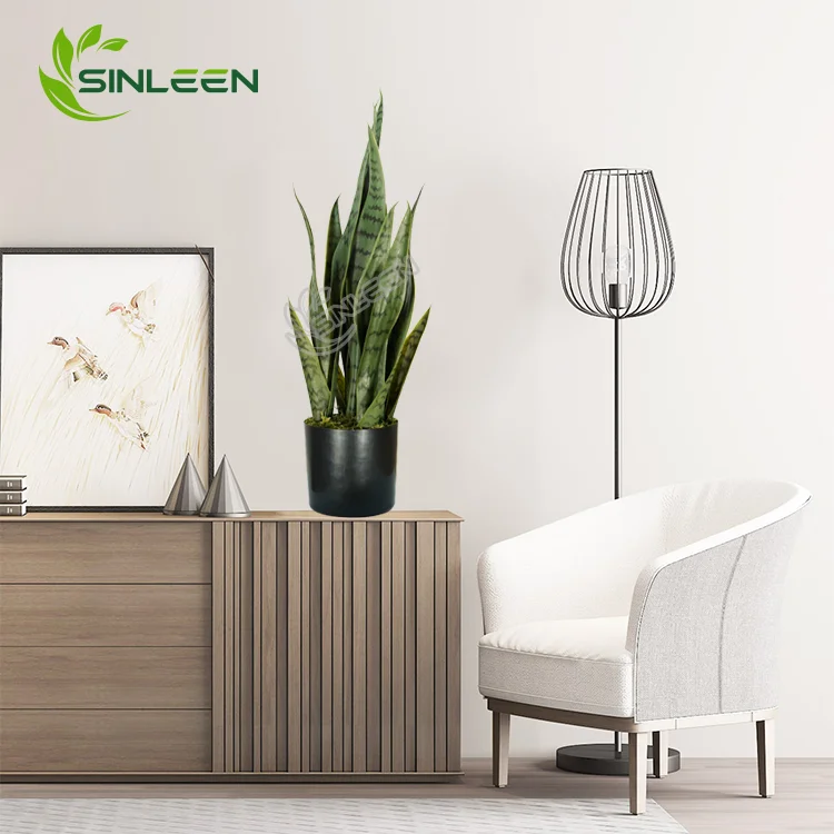 Indoor Plant Faux Home Decor Potted Small Decorative Real Touch House Living Room Snake Plants Artificial