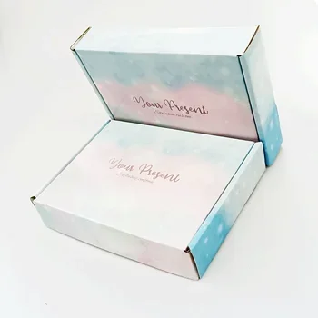 Luxury Eco-Friendly Embossing Corrugated Paperboard Boxes Custom Logo Mailing Packaging Shoes Garments Socks Strong Sticker Use