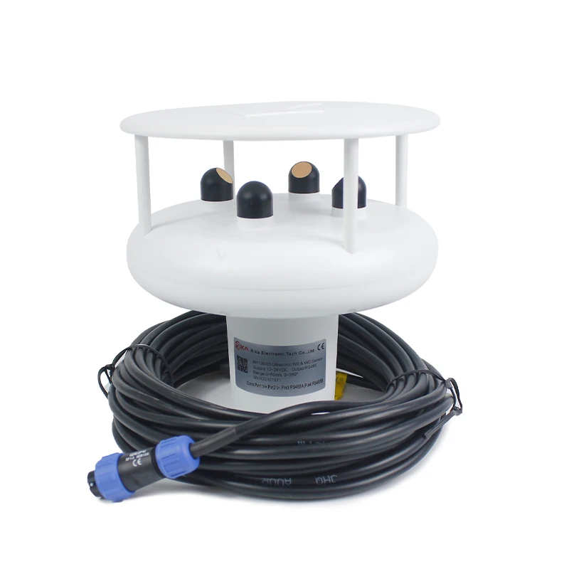 Factory Direct ODM Auto-heated No Moving Parts Economical Anemometer 12-24v Supply Ultrasonic Wind Speed And Direction Sensor