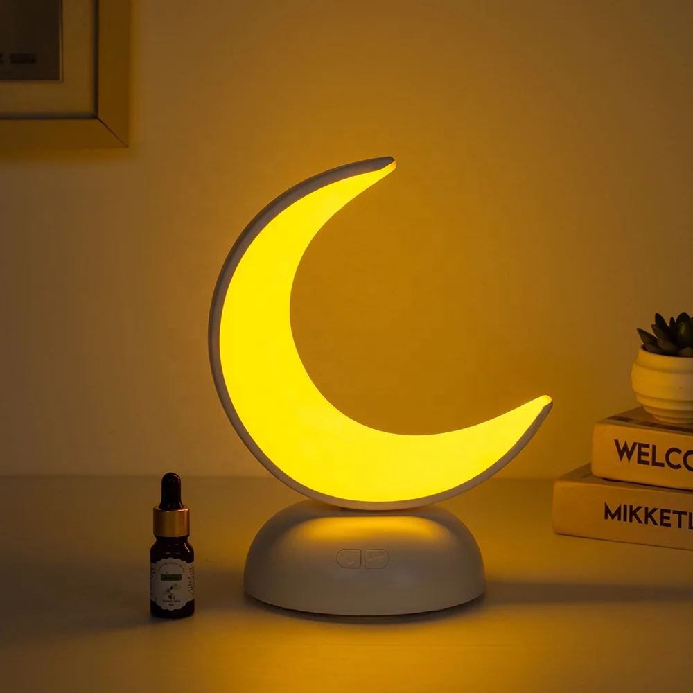 Christmas Gift Moon Aromatherapy Night Lamp Kids Room Waterless Wireless Rechargeable Aroma Diffuser Table Lamp