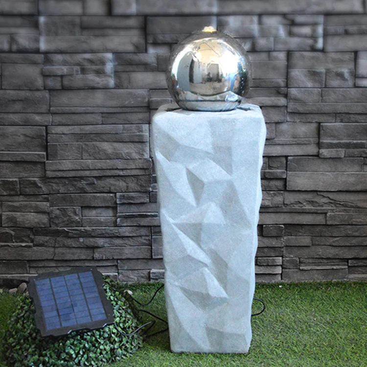 75CMH Hot sale creative finish craft ball Water Fountain with LED lights for  Outdoor