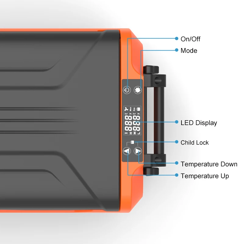Portable 12v 40L Cooler Box Recycling Mini Car Fridge 12 Volt Compressor Fridge Mini Frigo for Camping Outdoor Caravan Rv